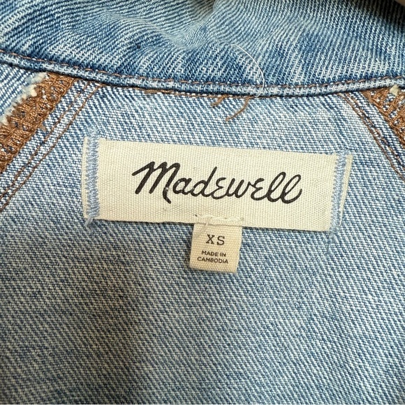 Madewell Women's XS Oversized Light Blue Denim Jean Jacket Button-Up Casual - Picture 5 of 7